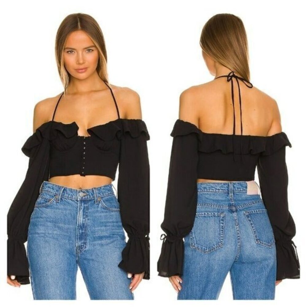 MAJORELLE Stefano Bustier Top - Black
